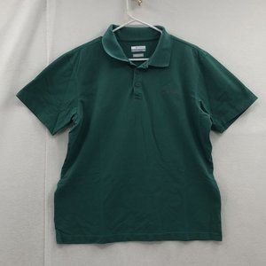 Columbia Sportswear Men's Green Active Fit Short Sleeve Polo Shirt Size M